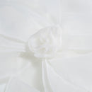 Zayne Mesh Flower One Shoulder Midi Dress In White