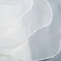 Zayne Mesh Flower One Shoulder Midi Dress In White