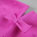 Neal Strapless Cutout Maxi Bandage Dress In Pink