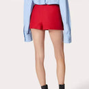 Tova 3D Flower Embellished Skirt In Red