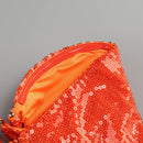 Royce Sequin Cutout Strapless Midi Dress