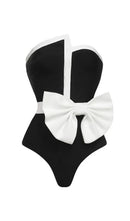 Vazada Off Shoulder Bow Tie One Piece Swimsuit