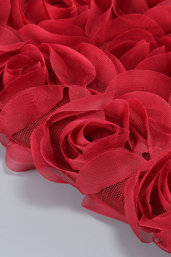 Beroe Off-shoulder Floral Embellished Midi Dress