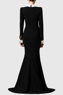 Orvandel Tie Crystal Embellished Maxi Dress