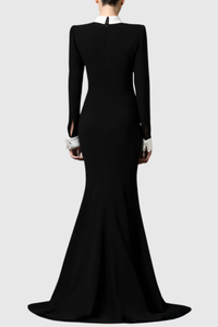Orvandel Tie Crystal Embellished Maxi Dress