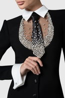 Orvandel Tie Crystal Embellished Maxi Dress