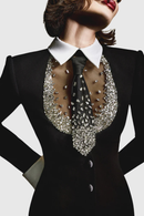 Orvandel Tie Crystal Embellished Maxi Dress