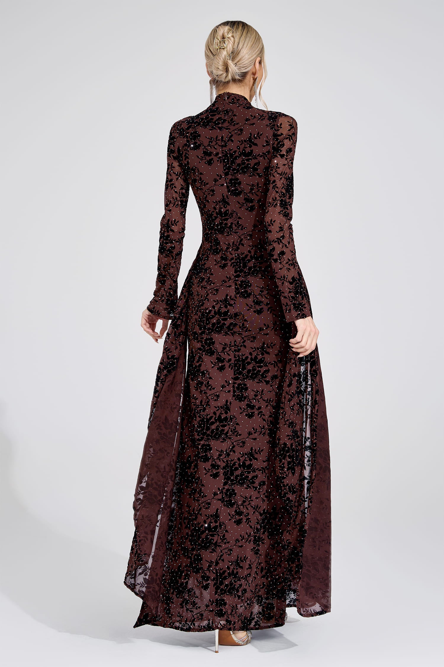 Eldricon Khaki Diamond Maxi Dress
