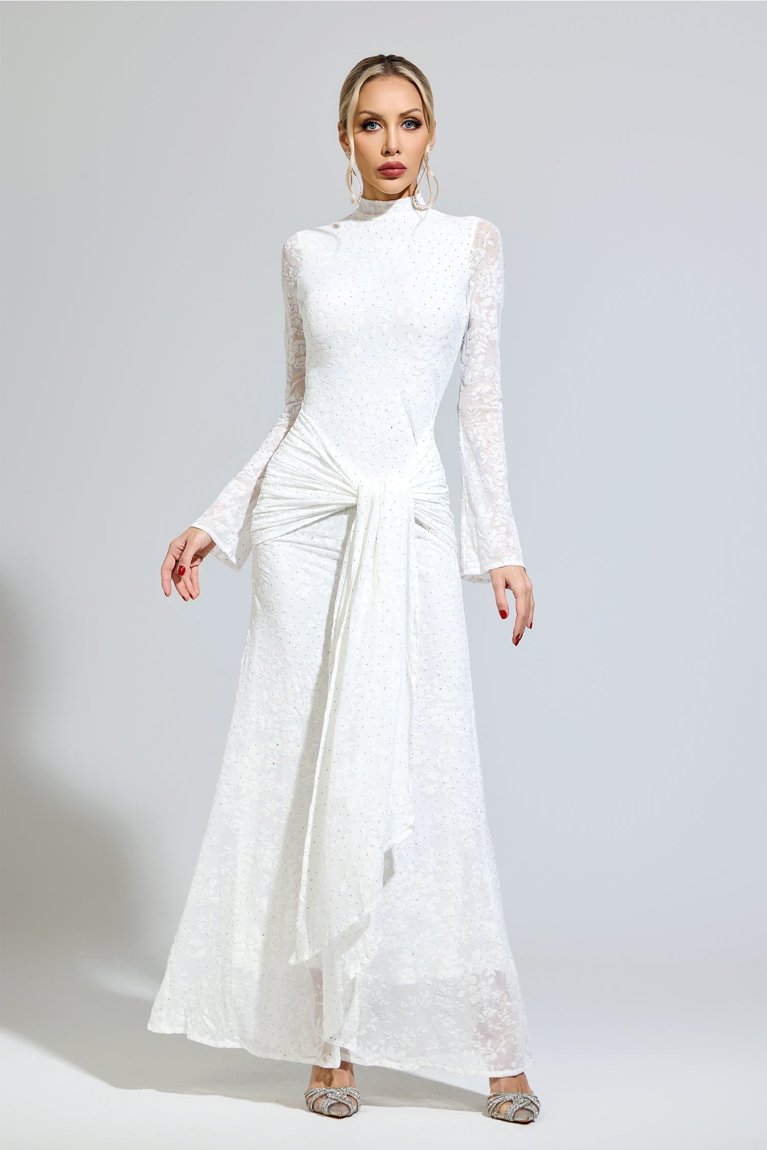 Eldricon White Diamond Maxi Dress