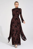 Eldricon Khaki Diamond Maxi Dress
