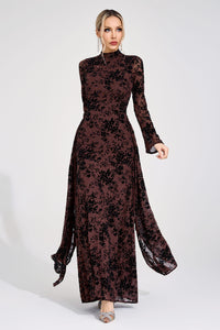 Eldricon Khaki Diamond Maxi Dress