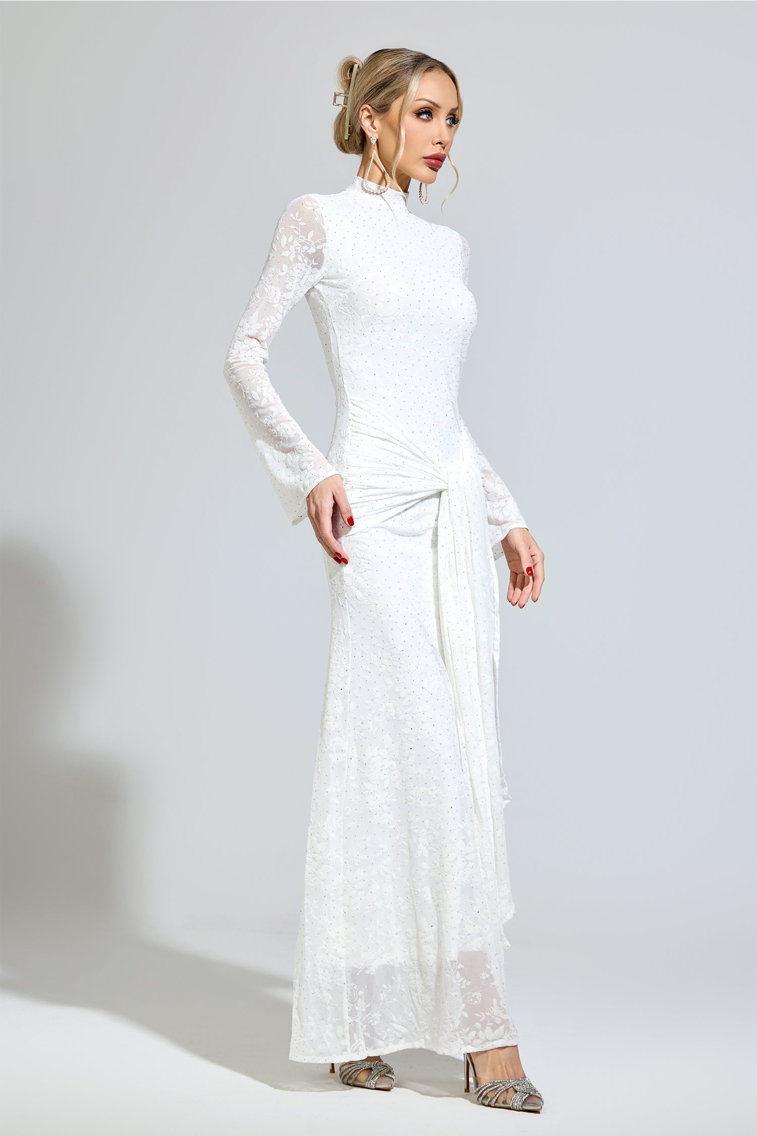 Eldricon White Diamond Maxi Dress
