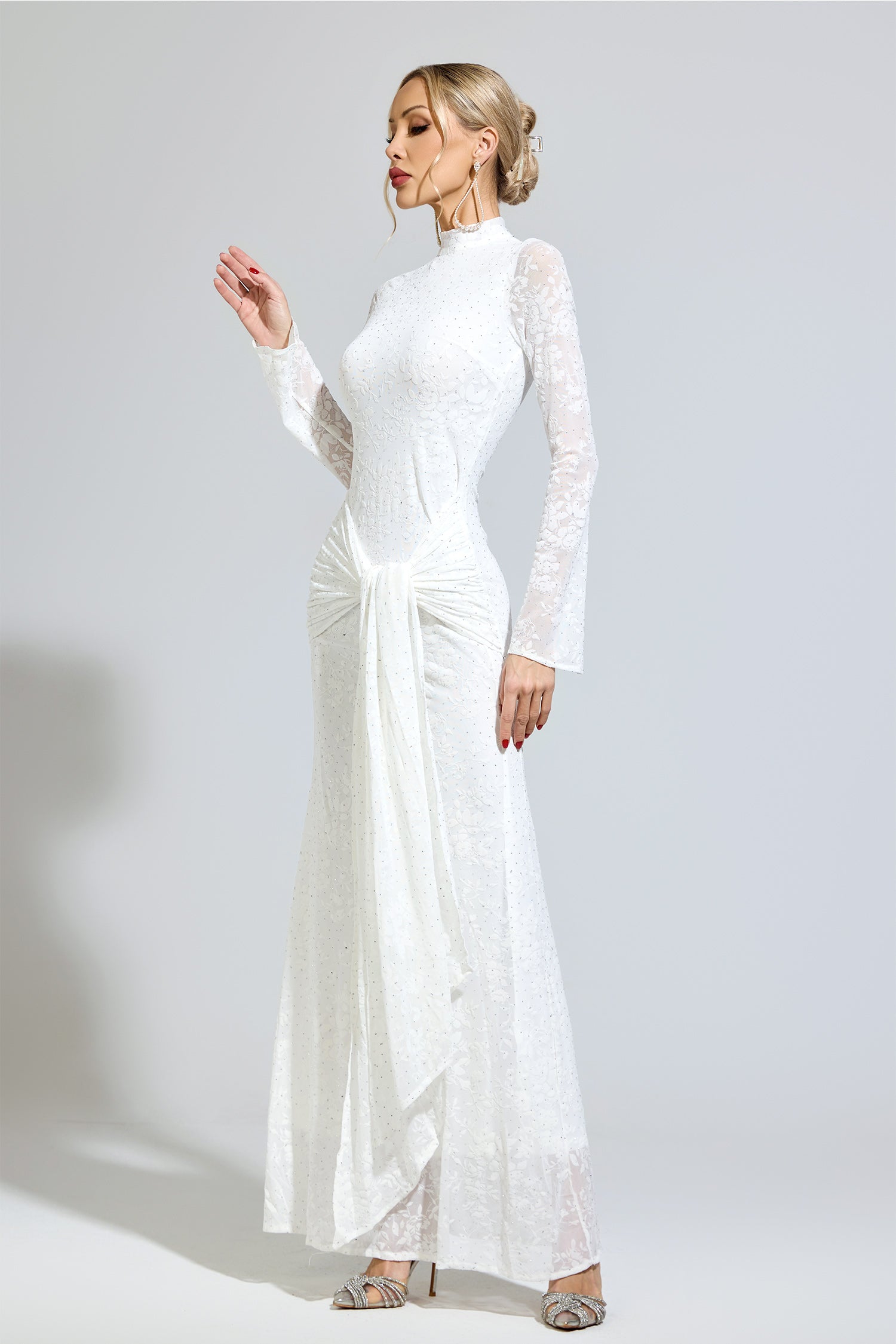 Eldricon White Diamond Maxi Dress