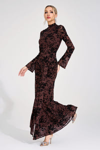 Eldricon Khaki Diamond Maxi Dress