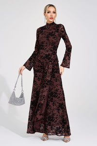 Eldricon Khaki Diamond Maxi Dress