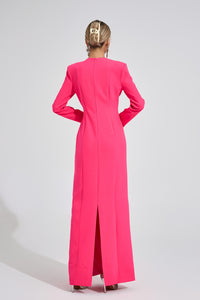 Owain Diamond Maxi Dress In Red