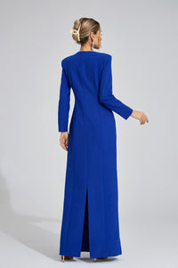 Owain Blue Diamond Maxi Dress
