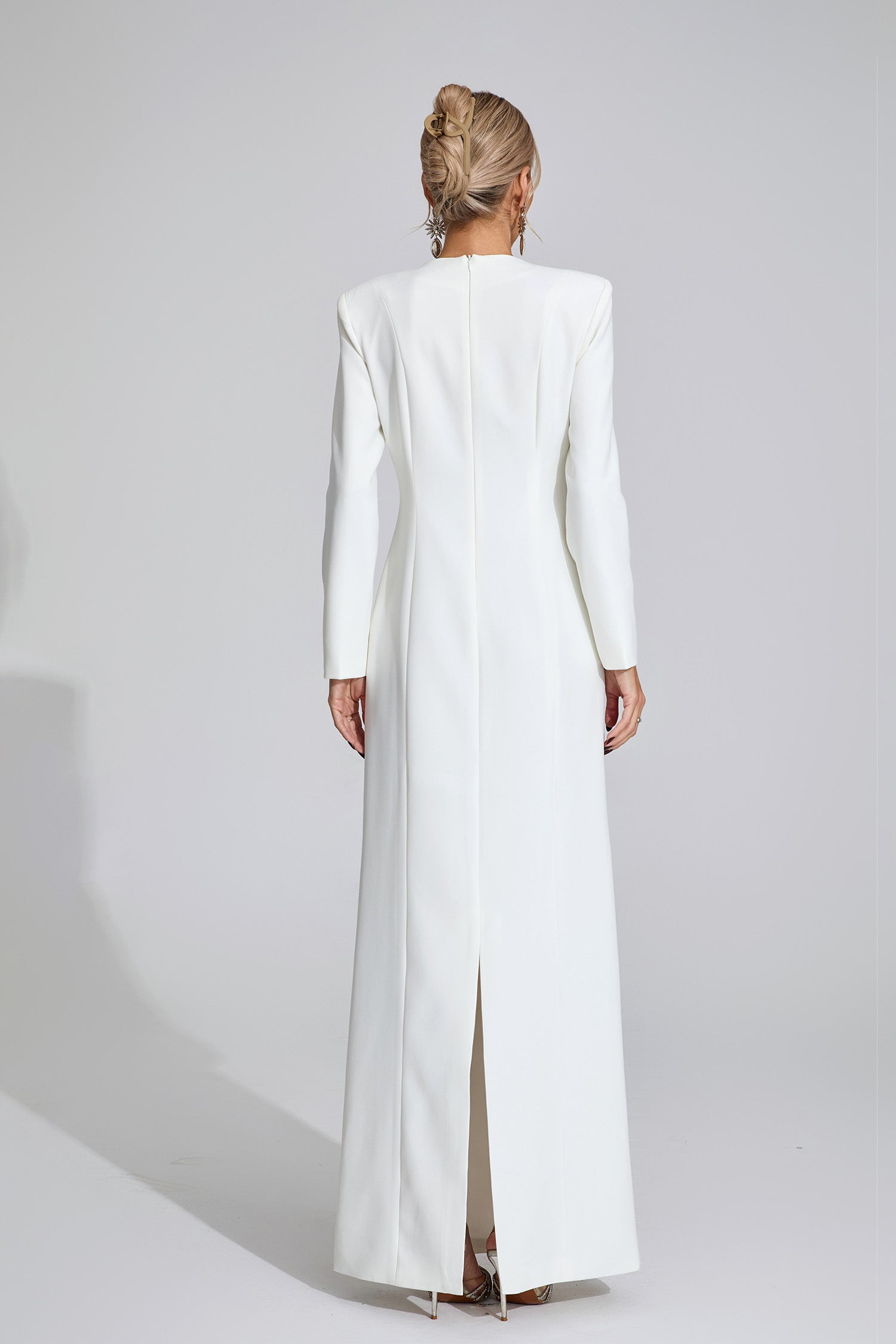 Owain Diamond Maxi Dress In White
