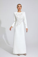 Owain Diamond Maxi Dress In White