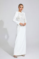 Owain Diamond Maxi Dress In White