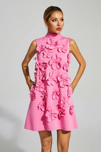 Onions Rose Red Rose Flower Mini Dress