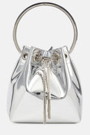 Xavion Metallic Round Handles Bucket Bag