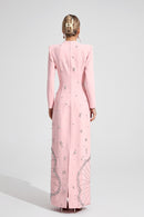 Gyrala Pink Diamond Maxi Dress