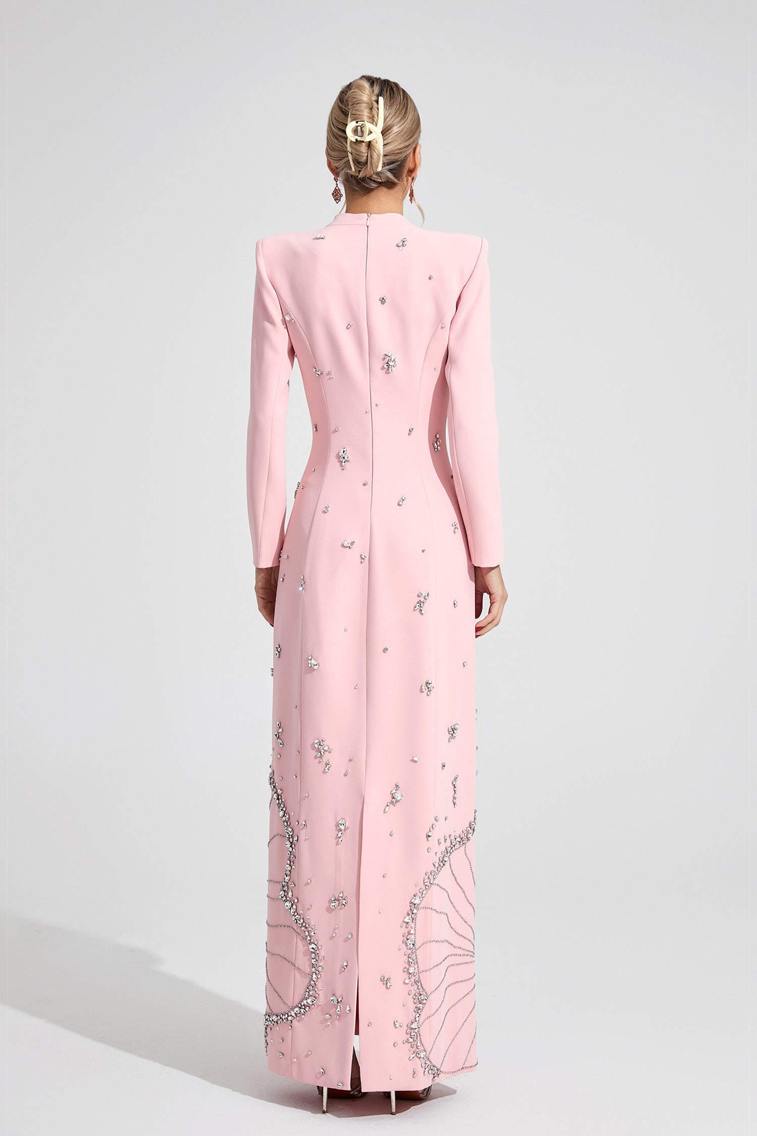 Gyrala Pink Diamond Maxi Dress