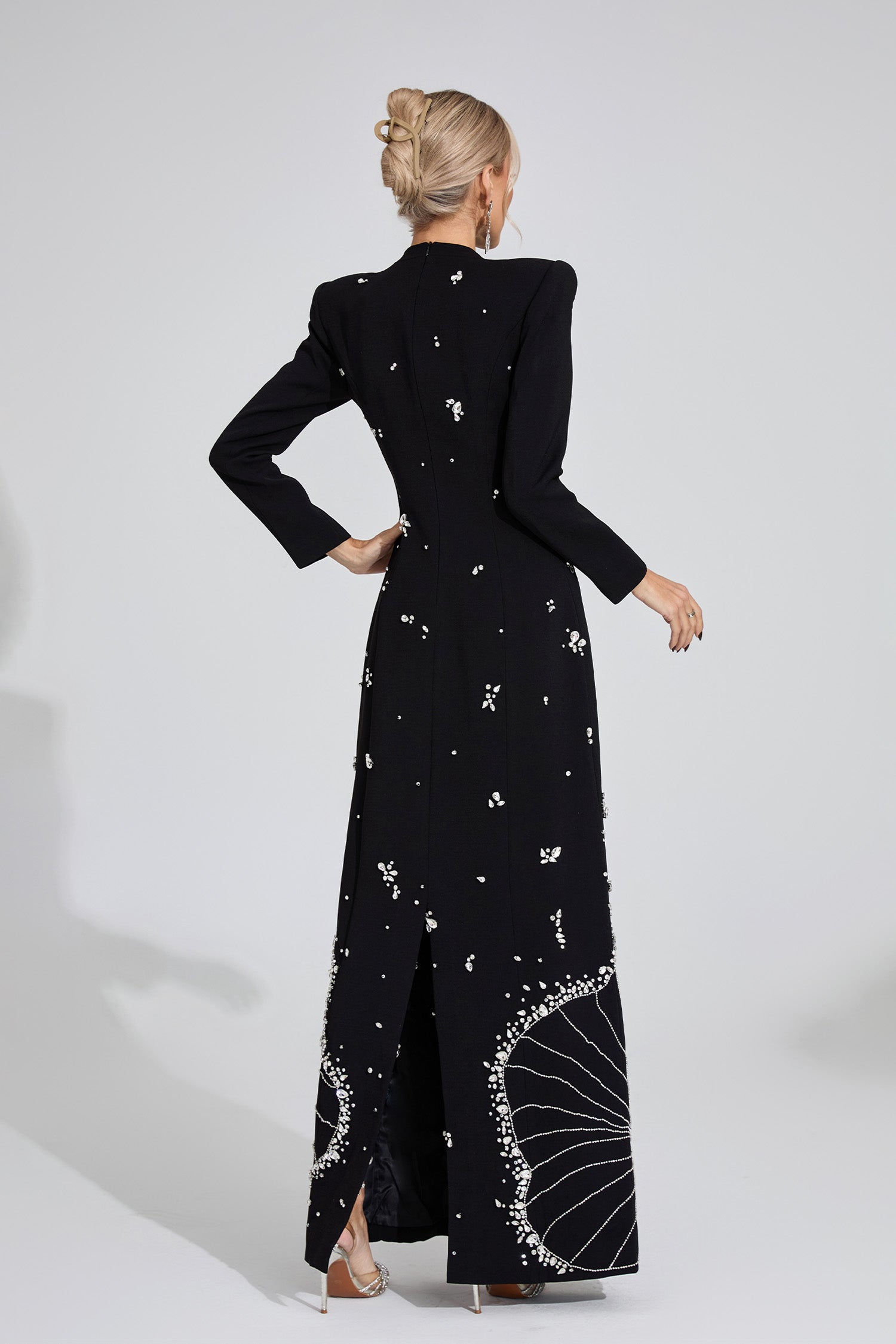 Gyrala Diamond Maxi Dress In Black