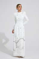 Gyrala White Diamond Maxi Dress