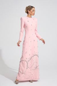 Gyrala Pink Diamond Maxi Dress