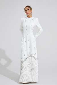 Gyrala White Diamond Maxi Dress