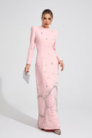 Gyrala Pink Diamond Maxi Dress
