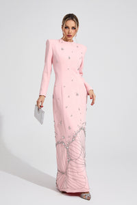 Gyrala Pink Diamond Maxi Dress