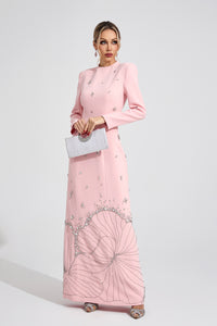 Gyrala Pink Diamond Maxi Dress