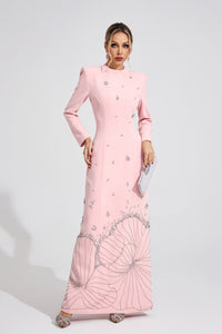 Gyrala Pink Diamond Maxi Dress