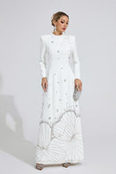 Gyrala White Diamond Maxi Dress