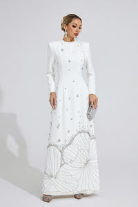 Gyrala White Diamond Maxi Dress