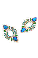 Xylona Blue Rhinestone Earrings