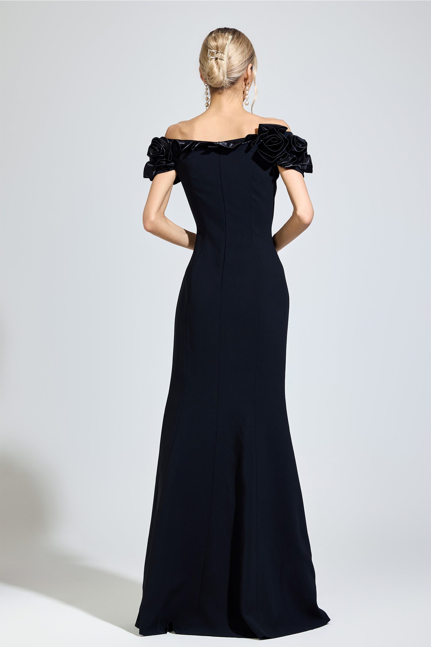 Parevix Black Floral  Maxi Dress