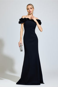 Parevix Black Floral  Maxi Dress