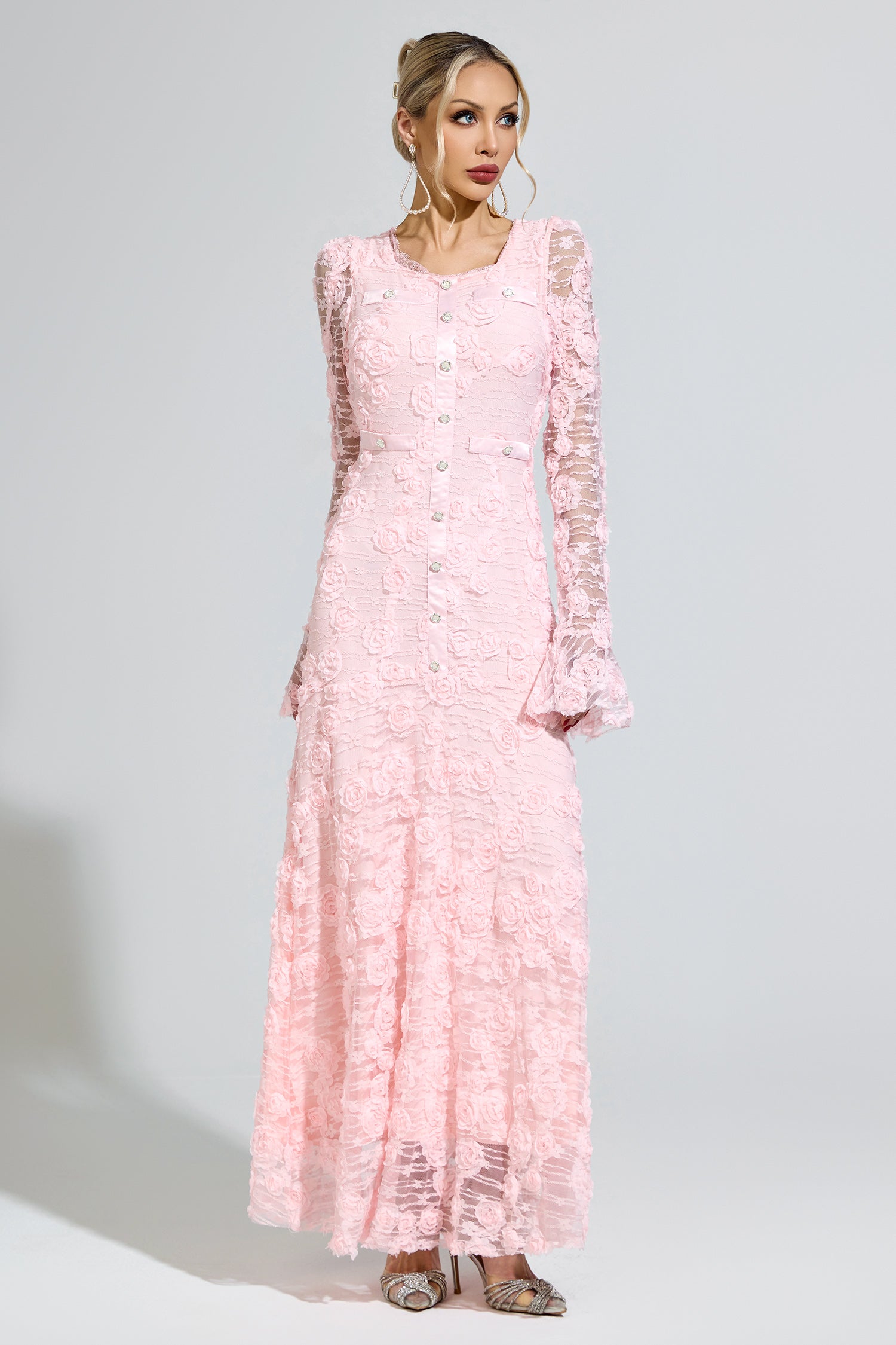 Moxelia Pink Mermaid Formal Dress