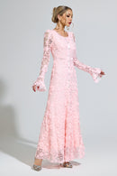 Moxelia Pink Mermaid Formal Dress