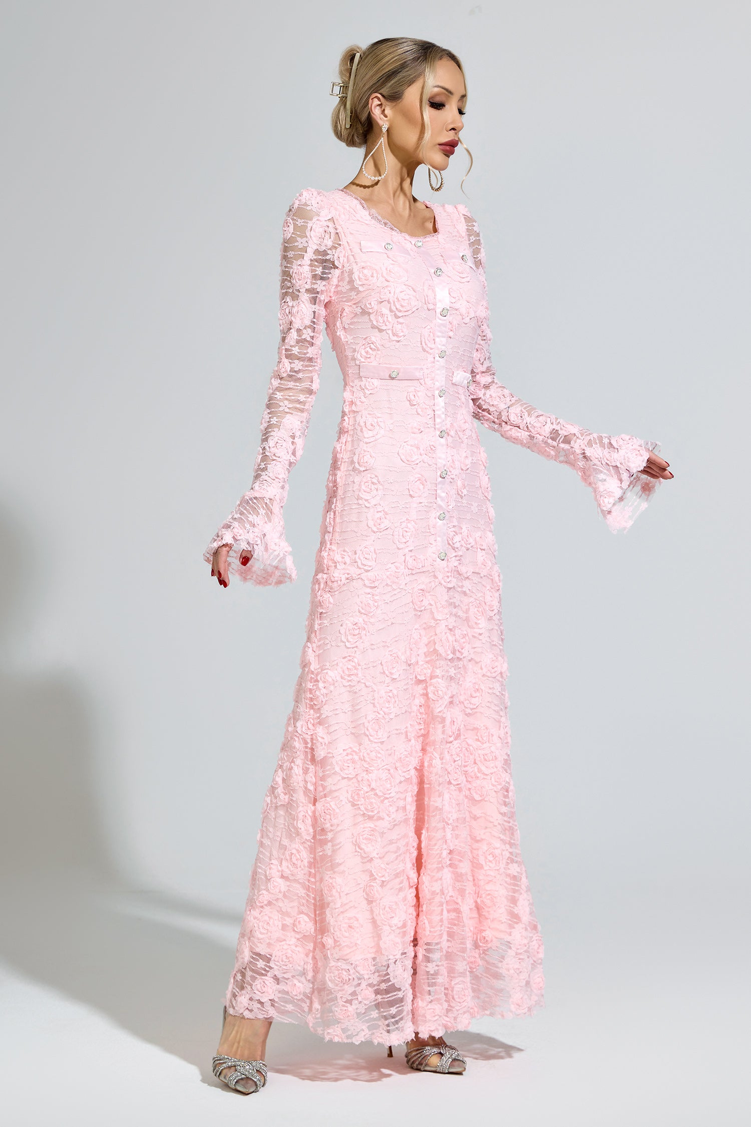 Moxelia Pink Mermaid Formal Dress