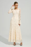 Moxelia Apricot Mermaid Formal Dress
