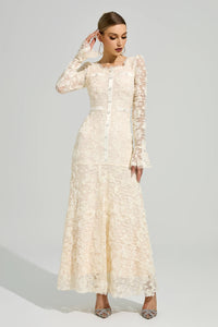 Moxelia Apricot Mermaid Formal Dress