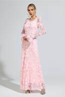 Moxelia Pink Mermaid Formal Dress