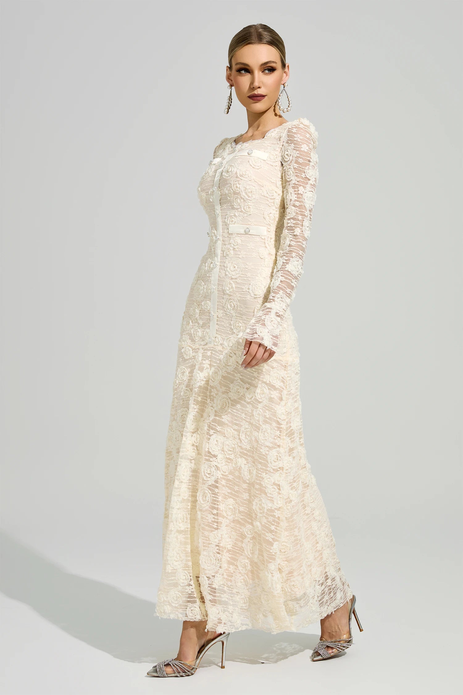 Moxelia Apricot Mermaid Formal Dress