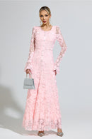 Moxelia Pink Mermaid Formal Dress