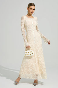 Moxelia Apricot Mermaid Formal Dress